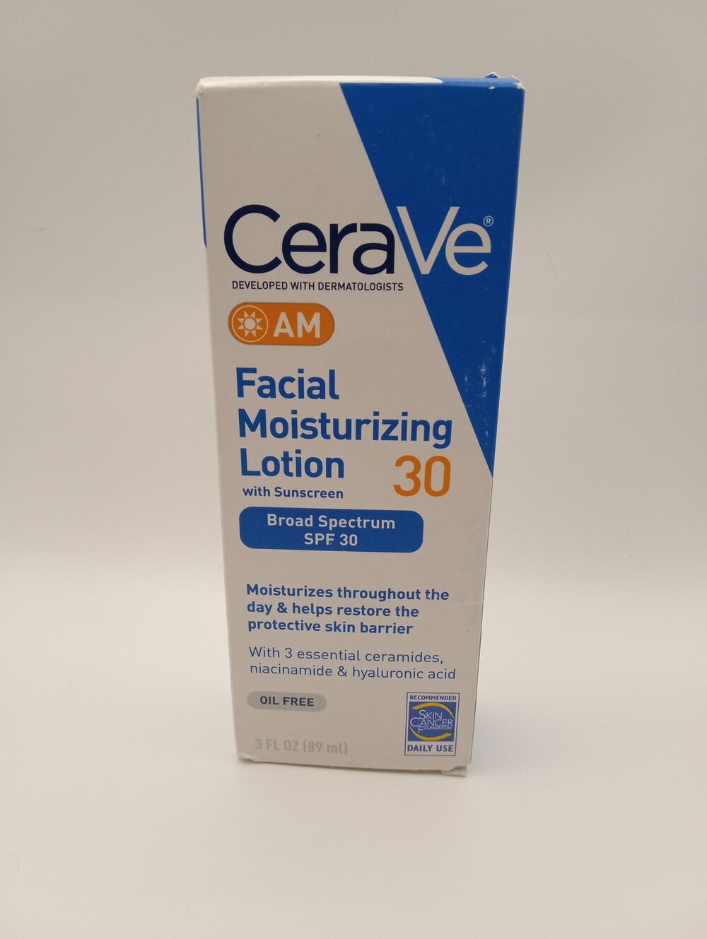 CERAVE AM Facial Moisturizing Lotion with Sunscreen 3 FL OZ 995-7